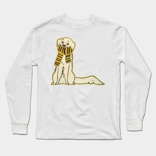 Golden retriever dog yellow and black Long Sleeve T-Shirt